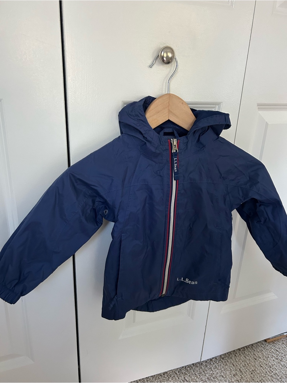 L.L.Bean kids raincoat navy blue 3T classic rain jacket